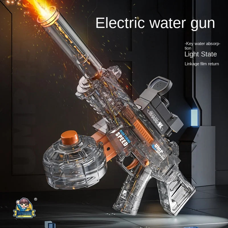 EZ Water Guns Electric For Adults Powerful Squirt Automatic Water Suction Water Blasters Summer Outdoor Beach Toy For Kids Gift