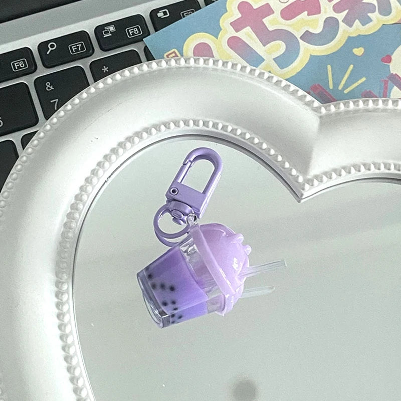 EZ 1 Piece 1:12 Doll House Mini Pearl Milk Tea Cup Model Pendant DIY Miniature Scene Accessories Doll House Decoration Toys