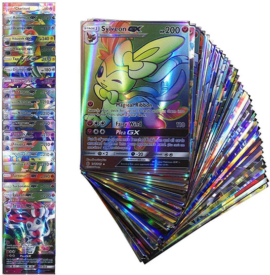 EZ 20Pcs English Pokemon Cards GX Tag Team Vmax EX Mega Shining Game Battle Carte Trading Collection Cards Toys Children Gifts