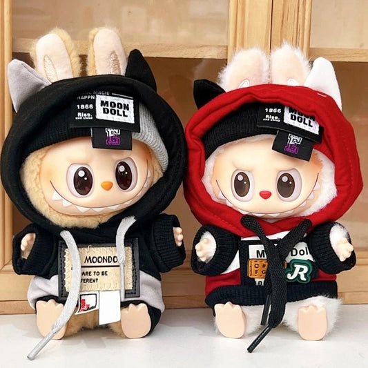 EZ For labubu v1/v2/v3 baby clothes cool sweater doll can be worn for labubu accessories Cute Decoration Little Cloths