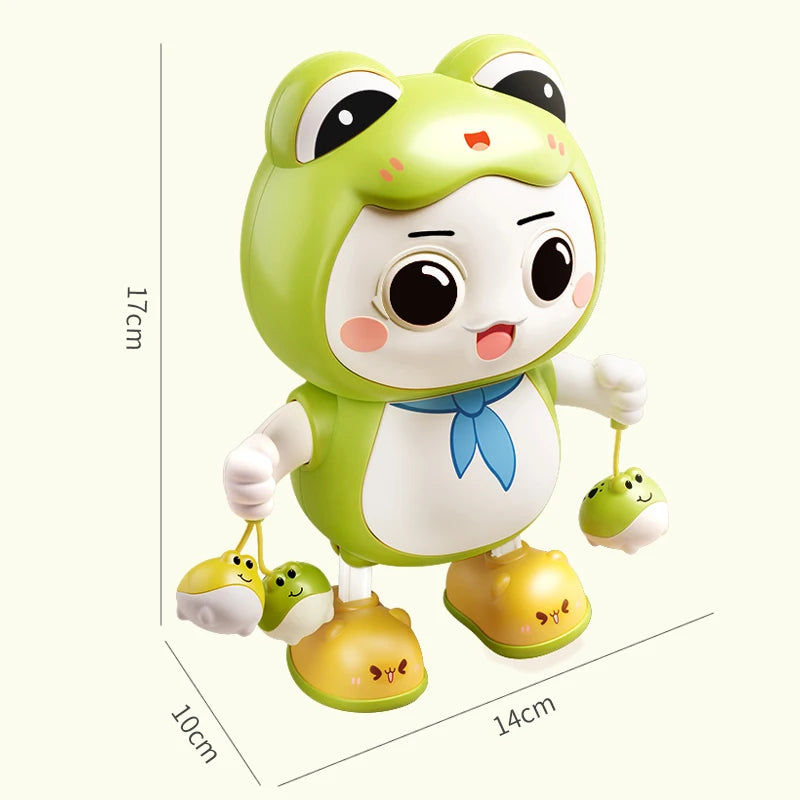 EZ Children Dancing Rabbit Electronic Walking Moving Animals Pet With Music Lighting Girl Interactive Game Frog Kid Toy 3 Year Gift