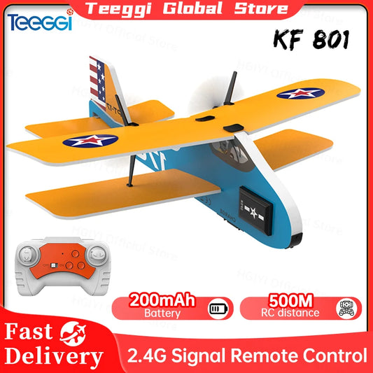 EZ Teeggi RC Foam Aircraft 2.4G Radio Control RC Glider With cool lights RC Plane EPP Foam Flying Airplane Toys For Childrens Gifts