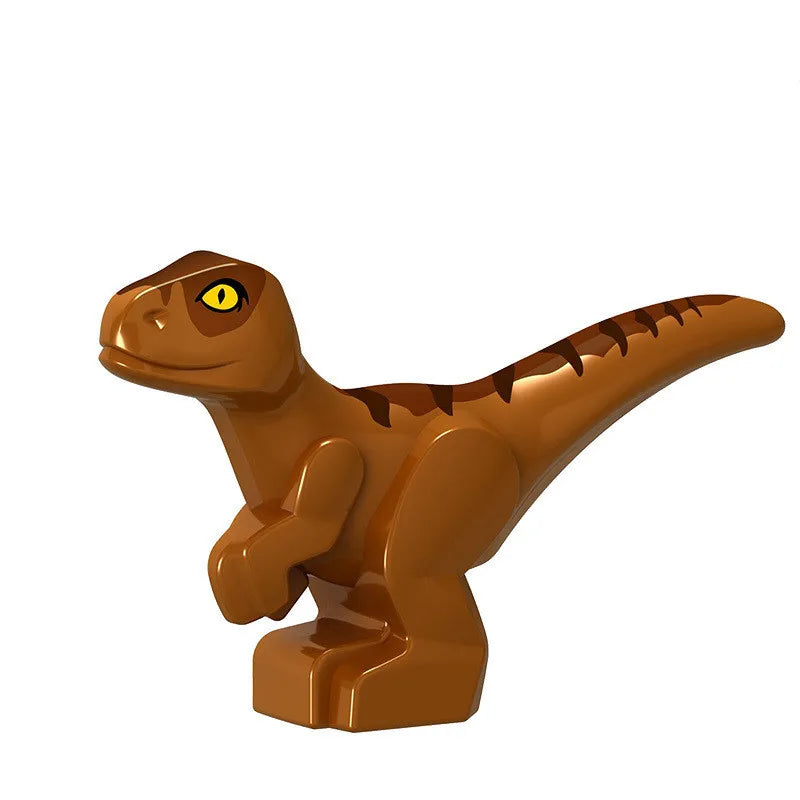 EZ Dinosaur World Chase Tyrannosaurus Rex Spinosaurus StegosaurusColor Baby Building Blocks Accessories Toys for children gift