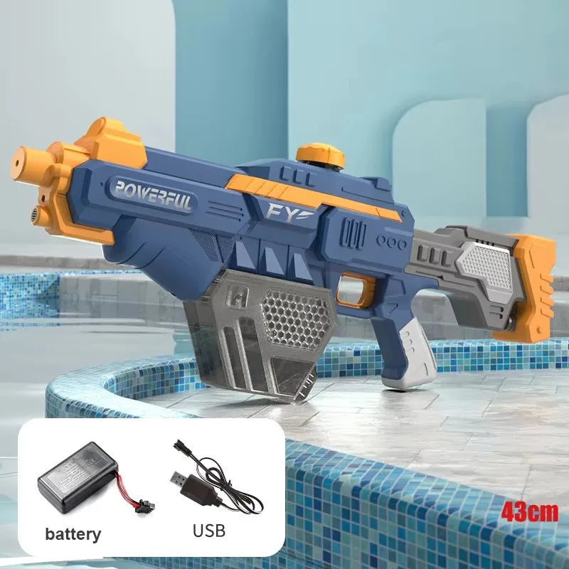 EZ 2025 Summer Electric Water Gun Children Toy Fully Automatic Continuous Shooting Water Gun with Sound Effects Luminous Efficacy