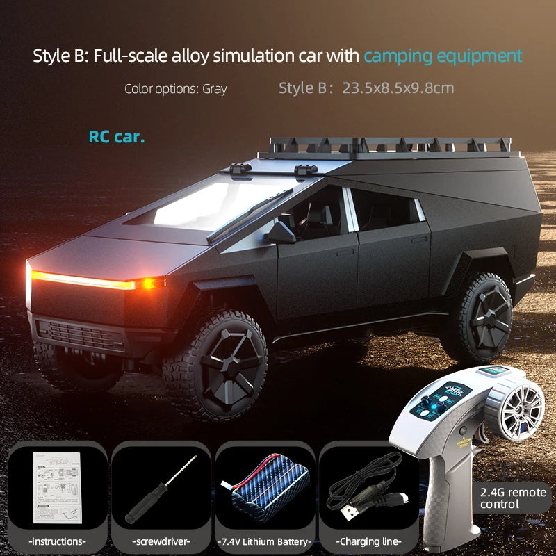 EZ JJRC C8817 Alloy RC Car Remote Control Car Simulation Camping Equipment Pickup Truck Model Rc Car Kids Toys Boy Gifts