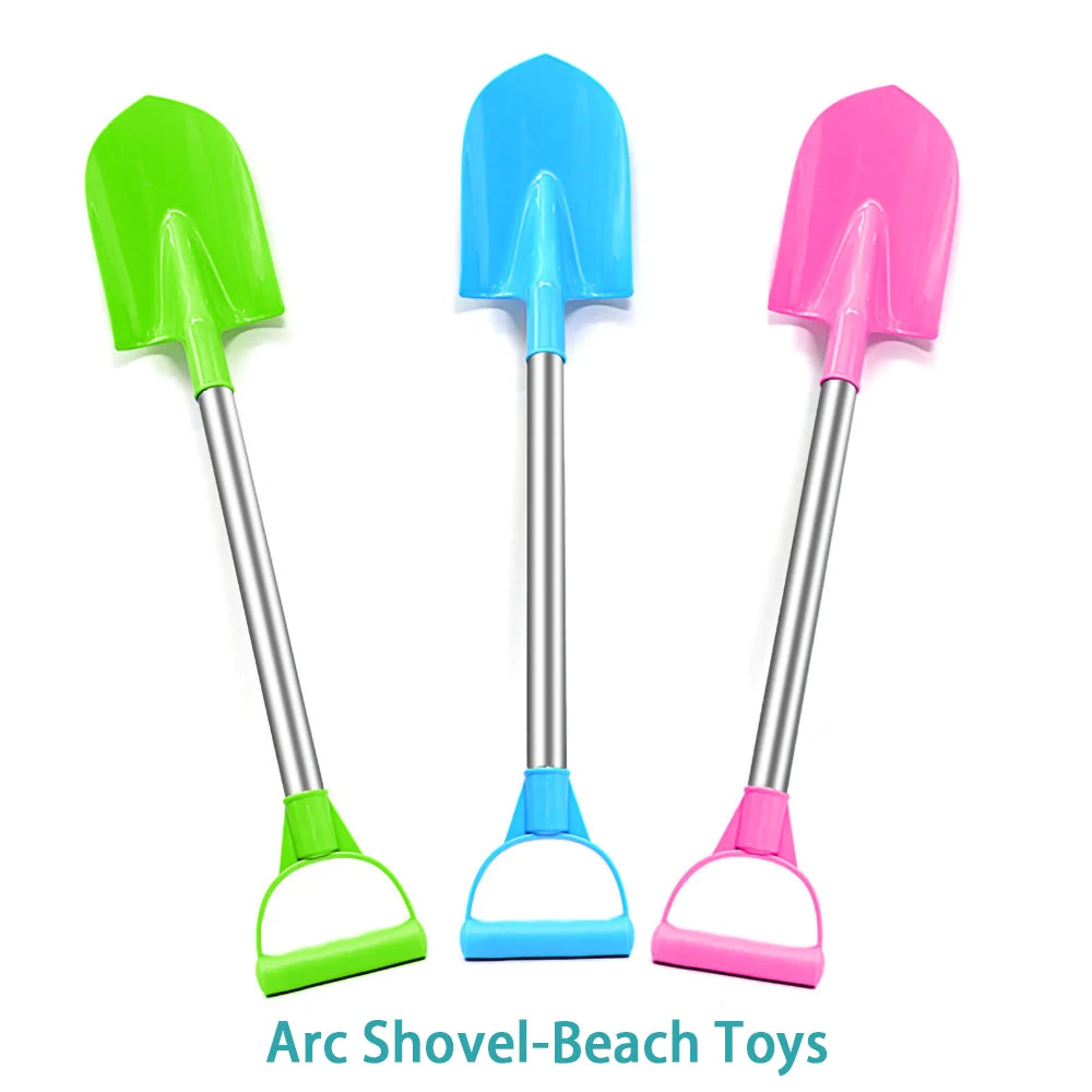 EZ Children Beach Shovel 56cm Stainless Steel Pointed Shovel Toy Sand Snow Thickened Play House Beach Shovel Outdoor Toys Kids Gift