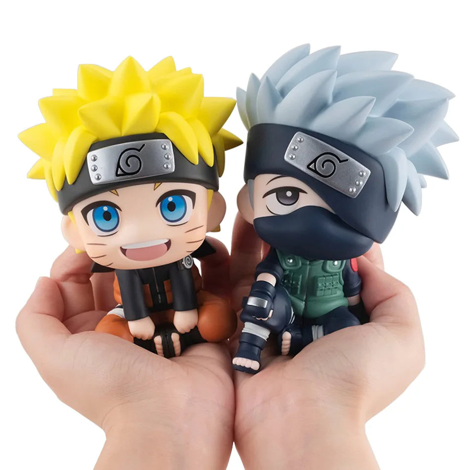 EZ 9cm Naruto Anime Figure Naruto Kakashi Action Figure Q Version Kawaii Sasuke Itachi Figurine Car Decoration Collection Model Toy