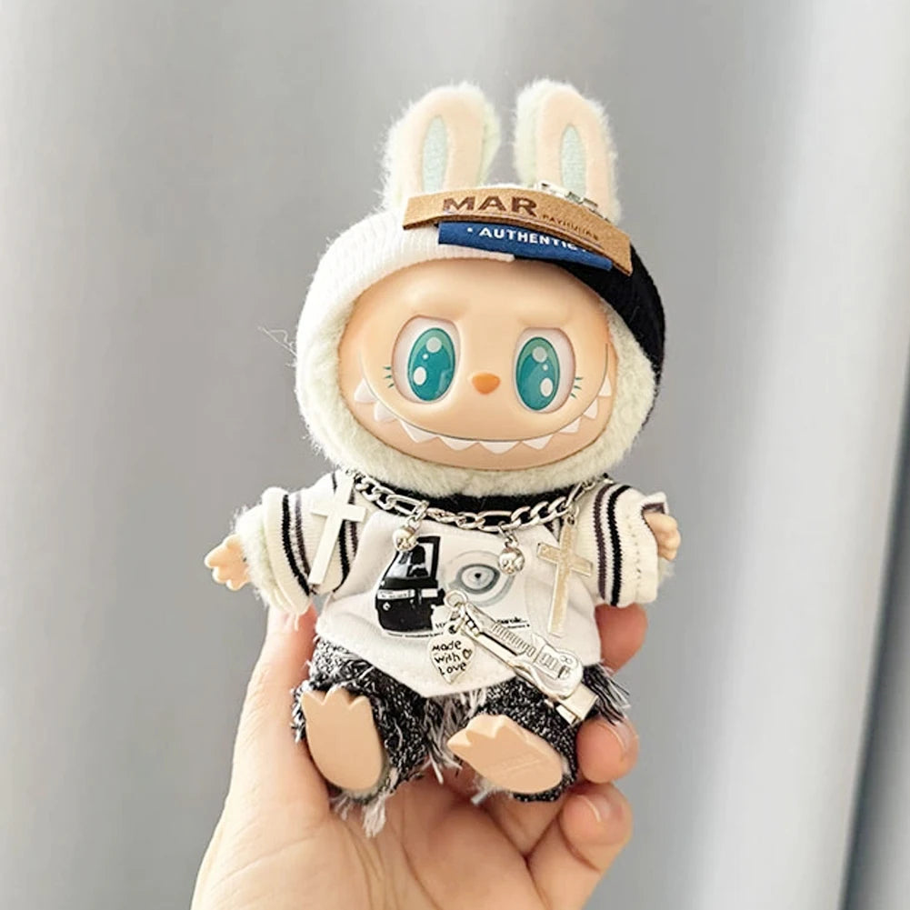EZ For 17cm Labubu I II Idol Dolls Cute Mini Plush Doll'S Clothes