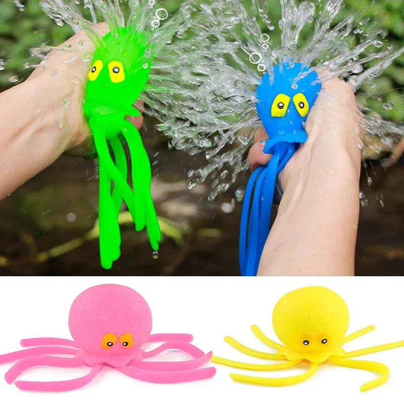 EZ Baby Bath Toys Sponge Water Absorbing Octopus Squeezing Stress Relief Toys Summer Swimming Play Water Toy for Children