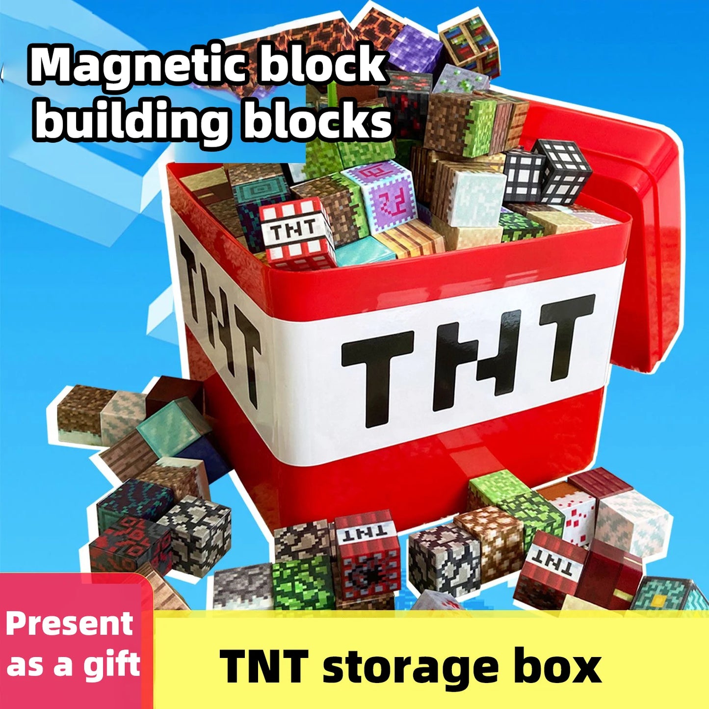 EZ Magnetic building blocks toy storage box set - DIY assembly toys for children - building blocks for playing with tables
