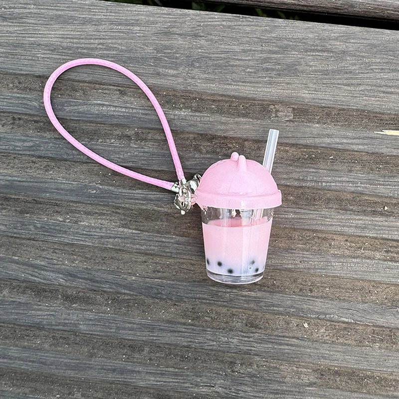 EZ 1 Piece 1:12 Doll House Mini Pearl Milk Tea Cup Model Pendant DIY Miniature Scene Accessories Doll House Decoration Toys