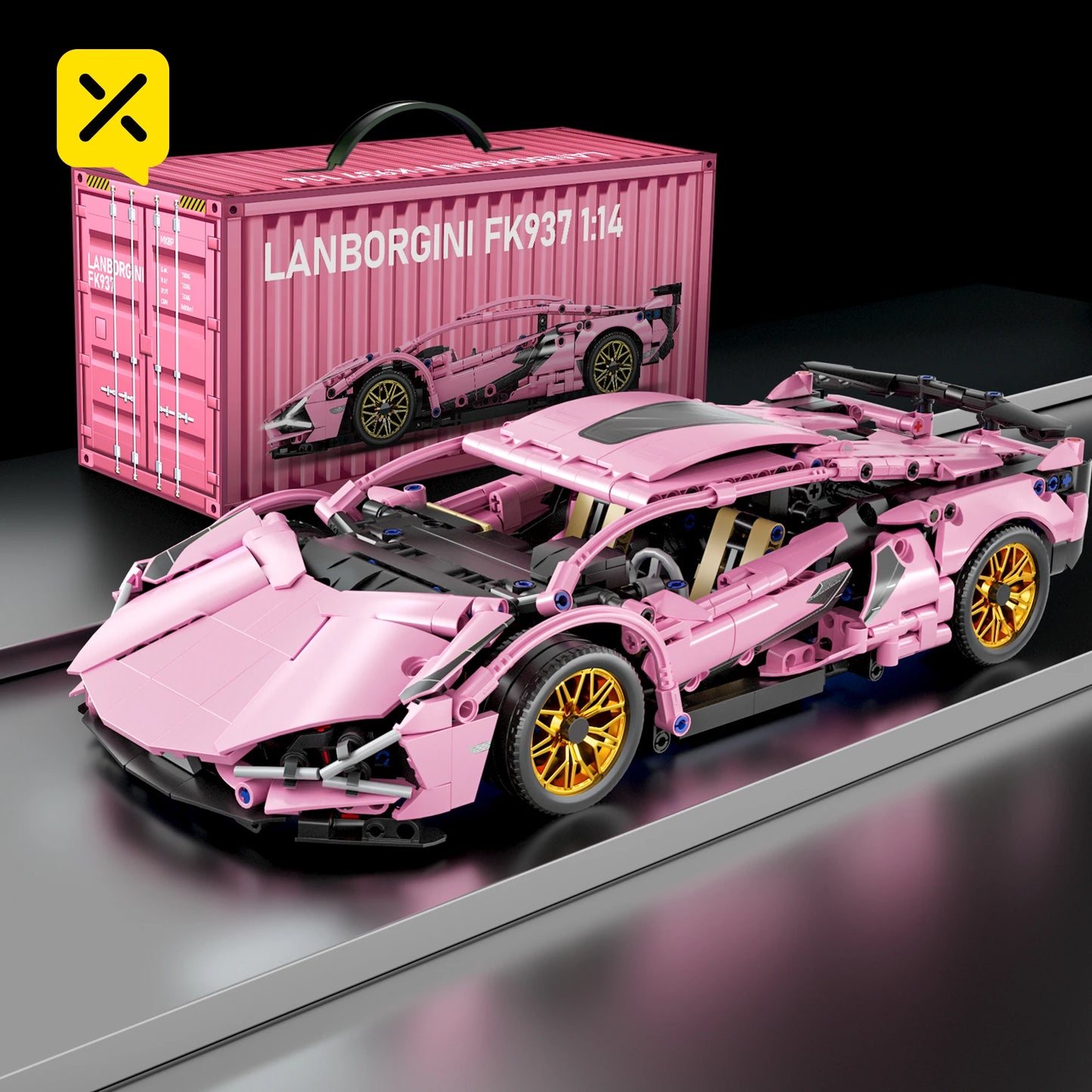 EZ ToylinX Technical Building Blocks Racing Sport Car Speed Vehicle Model City Mechanical Super Bricks Puzzle Toys Adult Gift