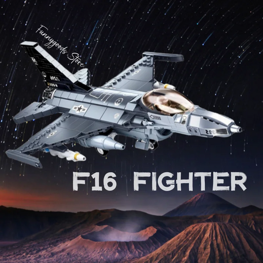 EZ Get Your Own F16 Fighter with 521pcs - Military Series Model Building Blocks Kit - Perfect Gift For Christmas Thanksgiving