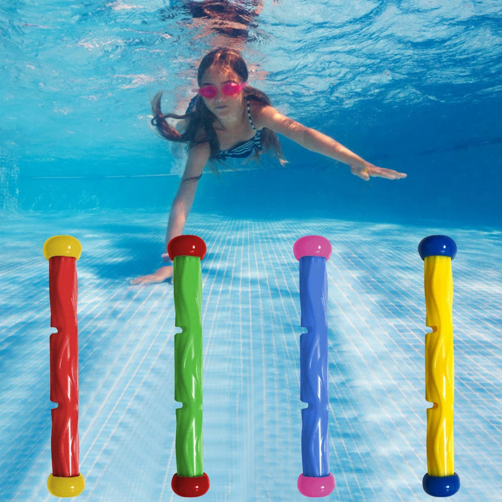 EZ 4Pcs Summer Pool Diving Toys Multicolor Underwater Diving Toys Creative Throwing Dive Water Toy Swimming Pool Accessories