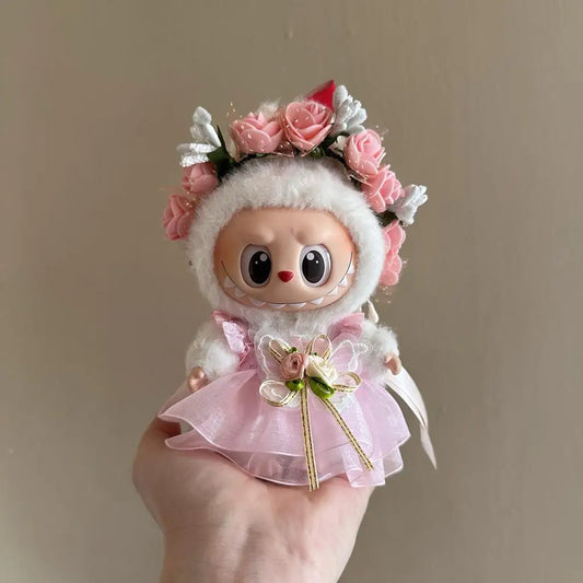 EZ Mini Doll'S Clothes Outfit Accessories For 15-17cm Ropa Labubu and 10cm cotton doll Princess style strap skirt Clothing