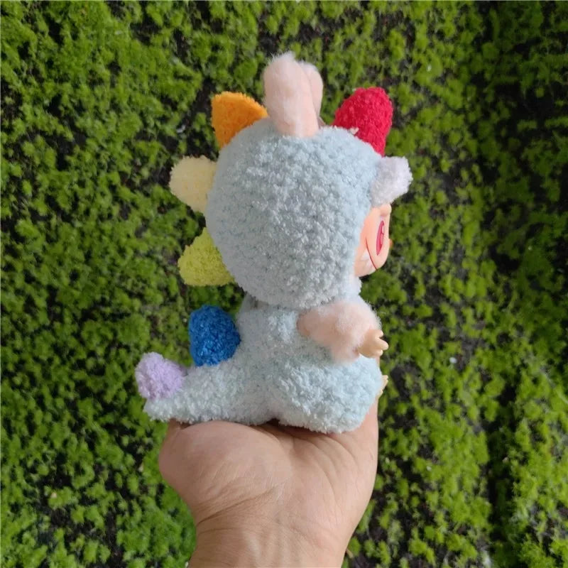 EZ Labubu Baby Clothes Plush Cartoon Pink Pig Set For 1st and 2nd Gen 17cm Labubu/Dora Vinyl Doll Outfit