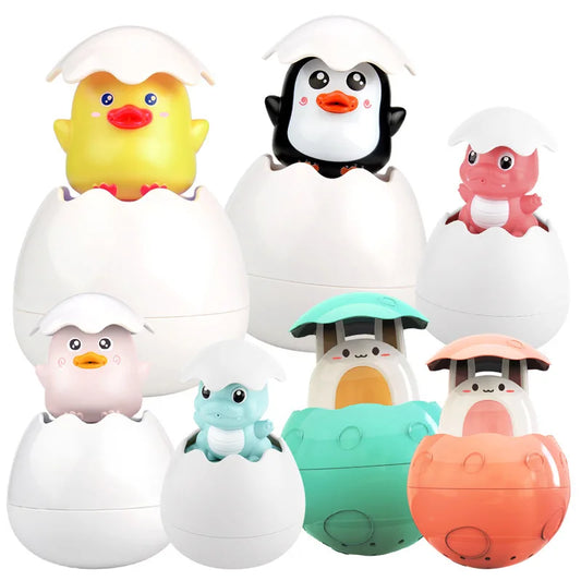 EZ Kids Bath Toys Baby Cute Duck Penguin Egg Water Spray Sprinkler Bathroom Sprinkling Toy Beach Shower Swimming Toddler Toys Gift