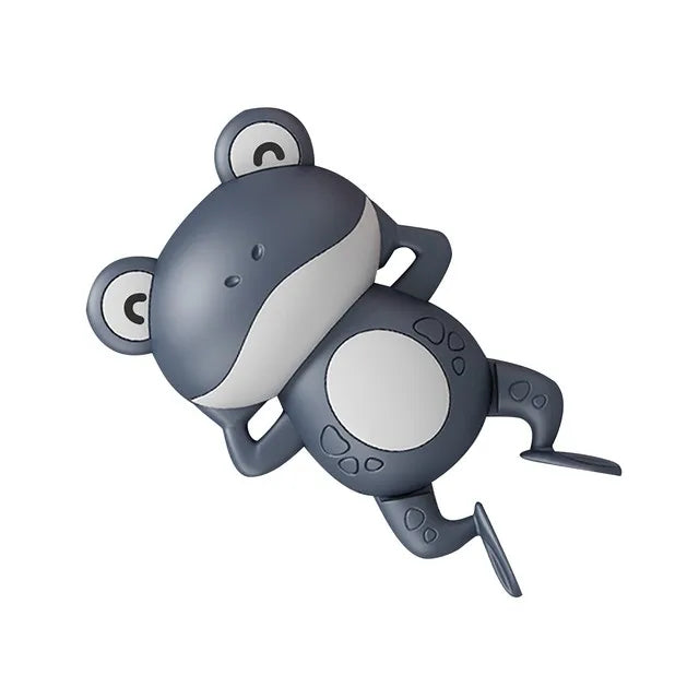 EZ 1PCS New Cute Baby Bath Toys For Children New Baby Bath Swimming Bath Toy Cute Frogs Clockwork Bath Toy infantil