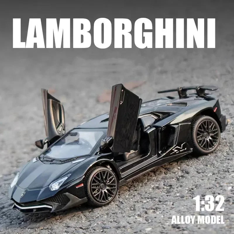 EZ 1:32 Lamborghinis SV LP750-4 Alloy Sports Car Model Diecast & Toy Metal Vehicle Simulation Car Model Collection Children's Gifts