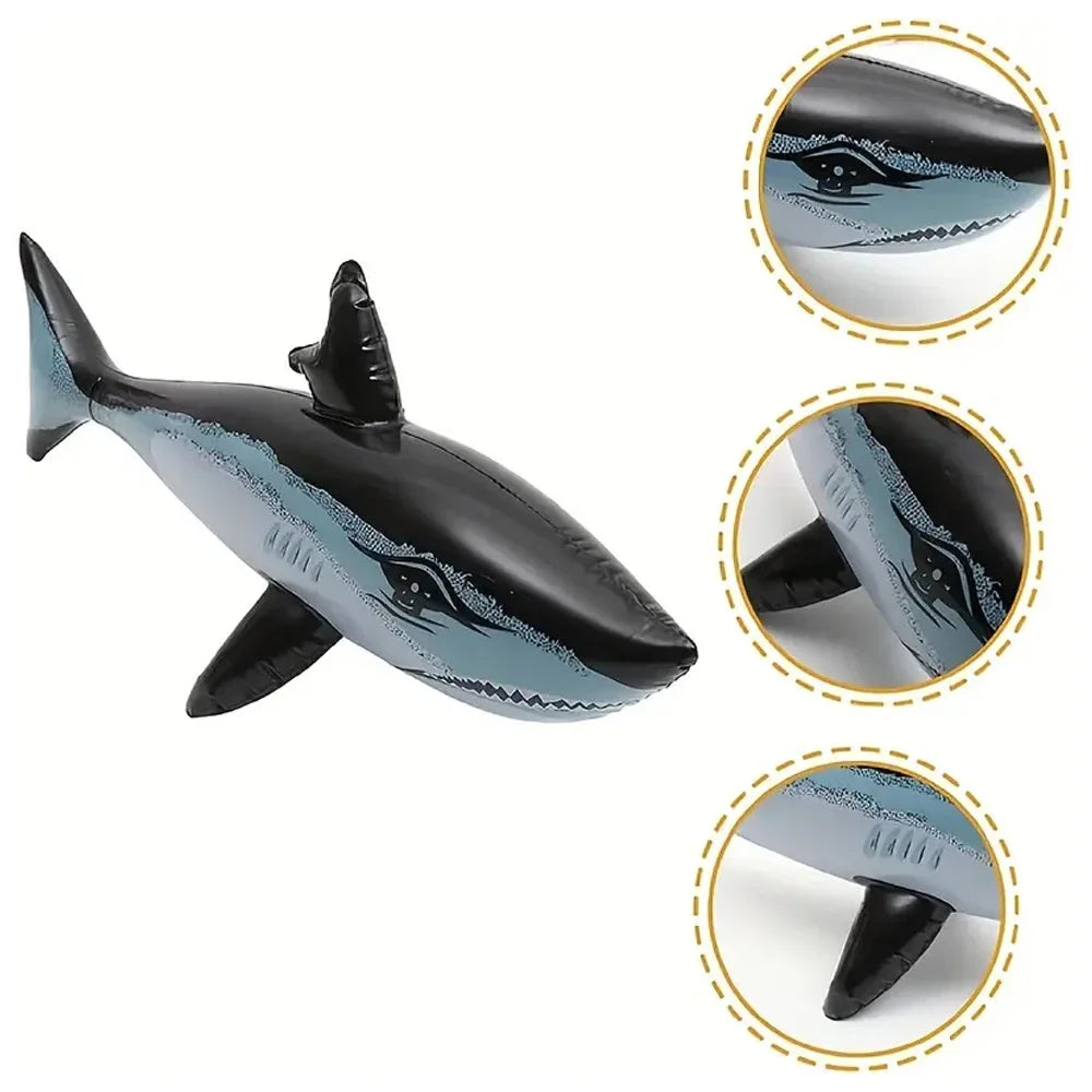 EZ 1-3pcs Inflatable Shark Toy Beach Pool Party Swimming Game Toy Water Sports Inflatable Toys Gift