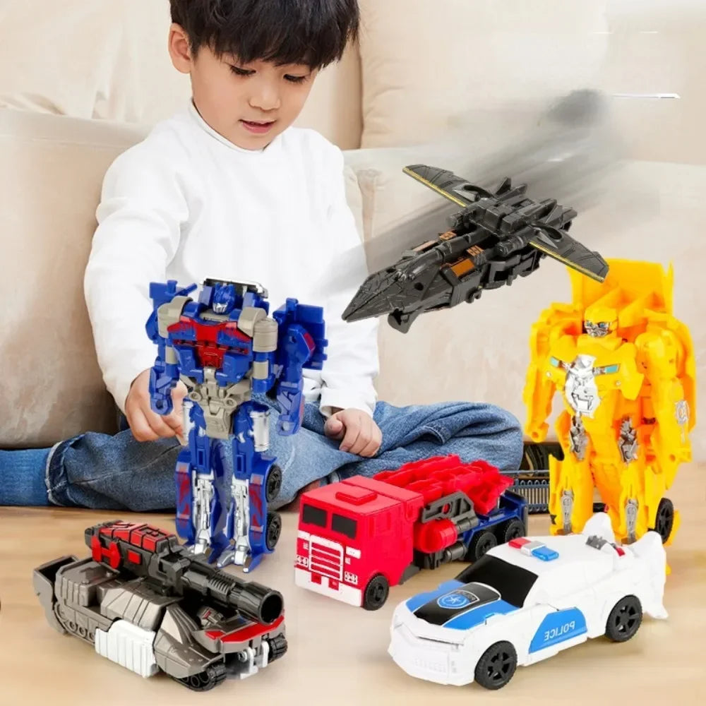 EZ Transformation Toy Robot One Step Deformation Car Action Figure Model Dinosaur Toys for Boys