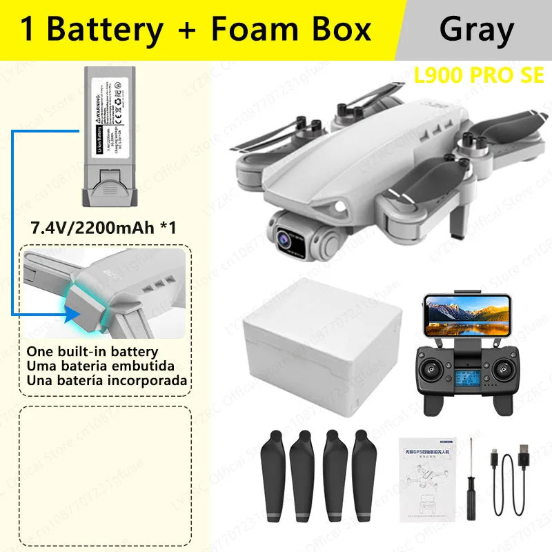 EZ LYZRC Official L900 PRO SE Brushless Motor GPS 4K Professional Drone 5G WIFI Aerial Photography Helicopters Foldable Quadcopter