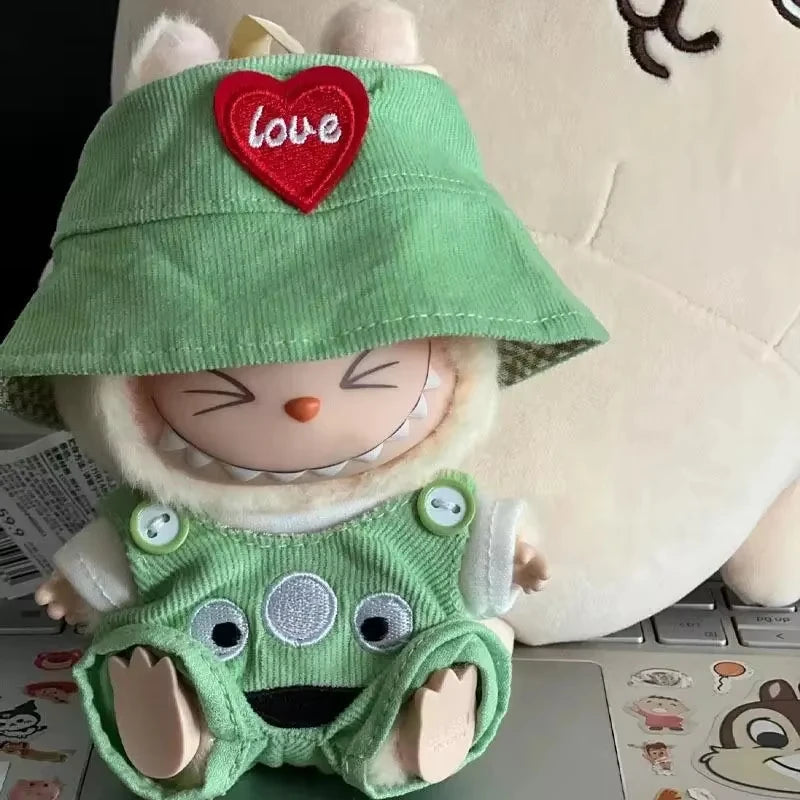 EZ For 17cm Labubu out fit clothes Time to chill doll clothes for labubu II Doll cute clothes