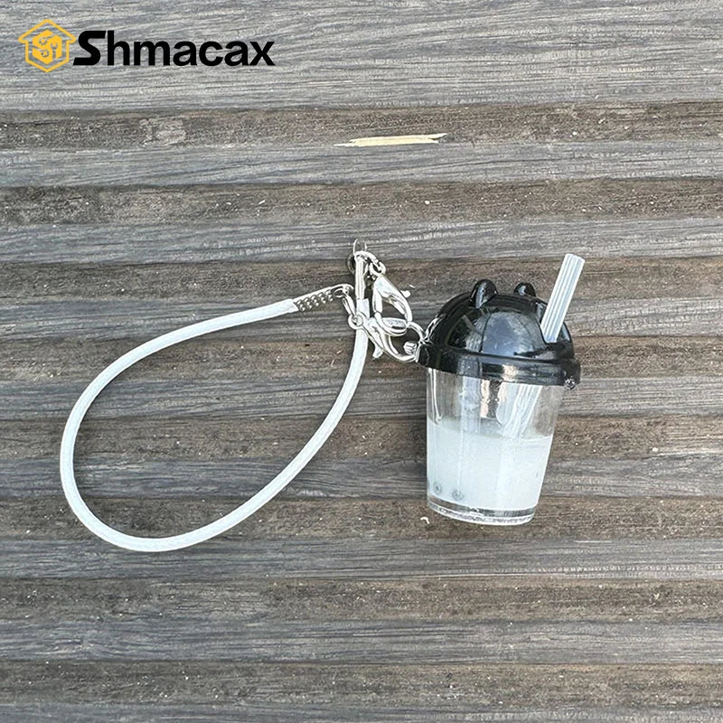 EZ 1 Piece 1:12 Doll House Mini Pearl Milk Tea Cup Model Pendant DIY Miniature Scene Accessories Doll House Decoration Toys