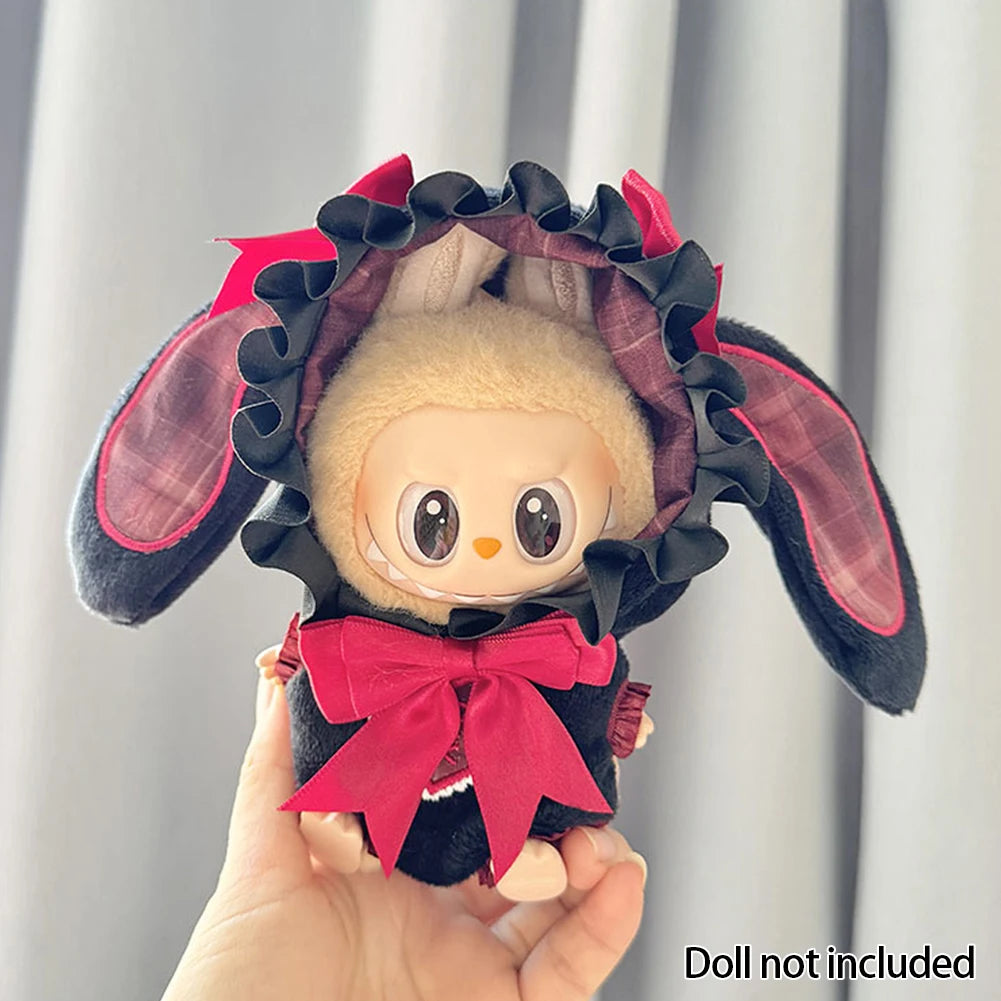 EZ Mini Plush Doll'S Clothes Outfit Accessories For Korea Kpop Exo Labubu Idol V1 V2 bubble overalls hat Clothing Gift