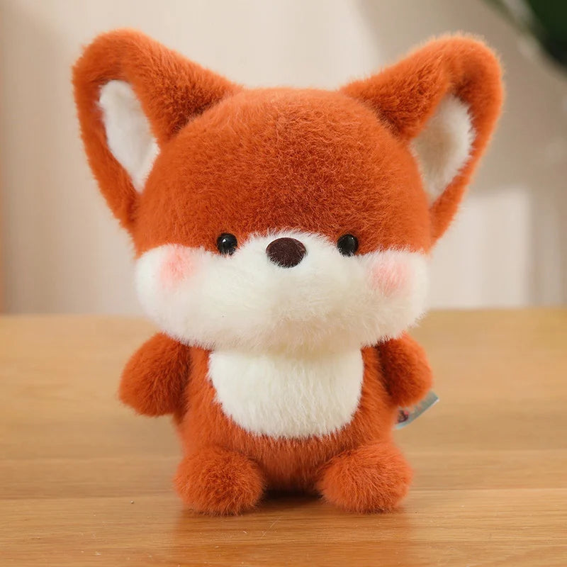 EZ Cute Sitting Animals Red Panda Fox Sloth Cat Soft Plush Dolls Stuffed Capybara Pig Plushie Baby Toys Gifts For Children