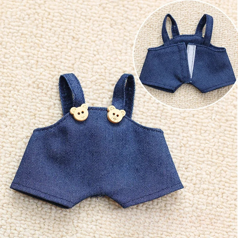 EZ Mini Doll'S Clothes Outfit Accessories For Korea Kpop Exo 15-17cm Labubu Idol V1 V2 Pocket overalls Clothing Gift