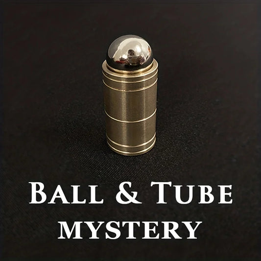 EZ Ball & Tube Mystery (Brass) Close up Magic Tricks Illusions Gimmick Fun Magic Balls Rises Falls Stage Magic Magician Toys