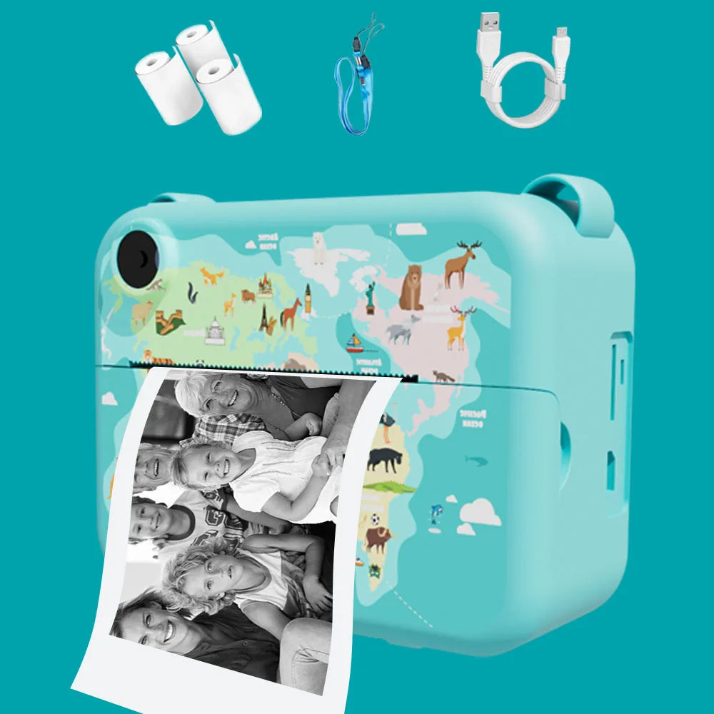 EZ Kids Camera Instant Print Christmas Birthday Gifts for 3-12 Year Old Boys Girls Toys for Kids Age 3-10 with 3 Rolls Print Paper