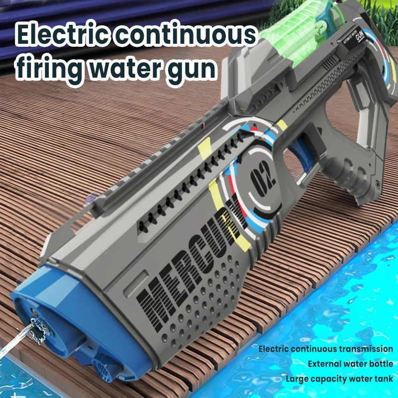 EZ 2025 Summer Electric Water Gun Children Toy Fully Automatic Continuous Shooting Water Gun with Sound Effects Luminous Efficacy