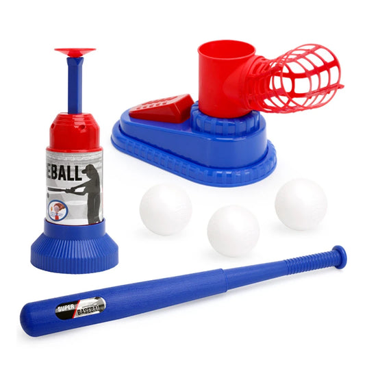 EZ Baseball Ball Toys Backyard Outdoor Sports Toy Adjustable Automatic Pitching Baseball Machine Games Sets Birthday Kids Boy Gift