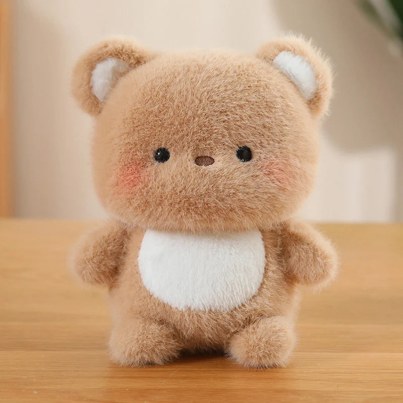 EZ Cute Sitting Animals Red Panda Fox Sloth Cat Soft Plush Dolls Stuffed Capybara Pig Plushie Baby Toys Gifts For Children