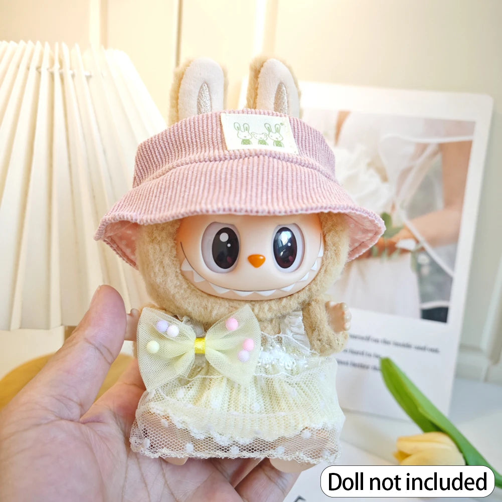 EZ For 17cm Labubu V2 V1 Purple Dress Doll Clothes Outfit Accessories Idol Doll Clothing for Kid Gift Labubu Ropa