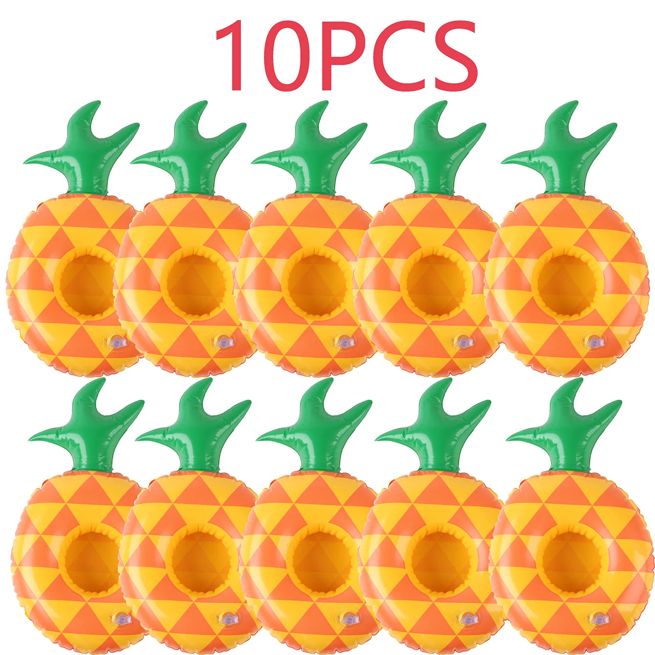 EZ 5/10PCS inflatable cup holder set tray, inflatable swimming pool drink holder floating coaster, summer swimming pool party.