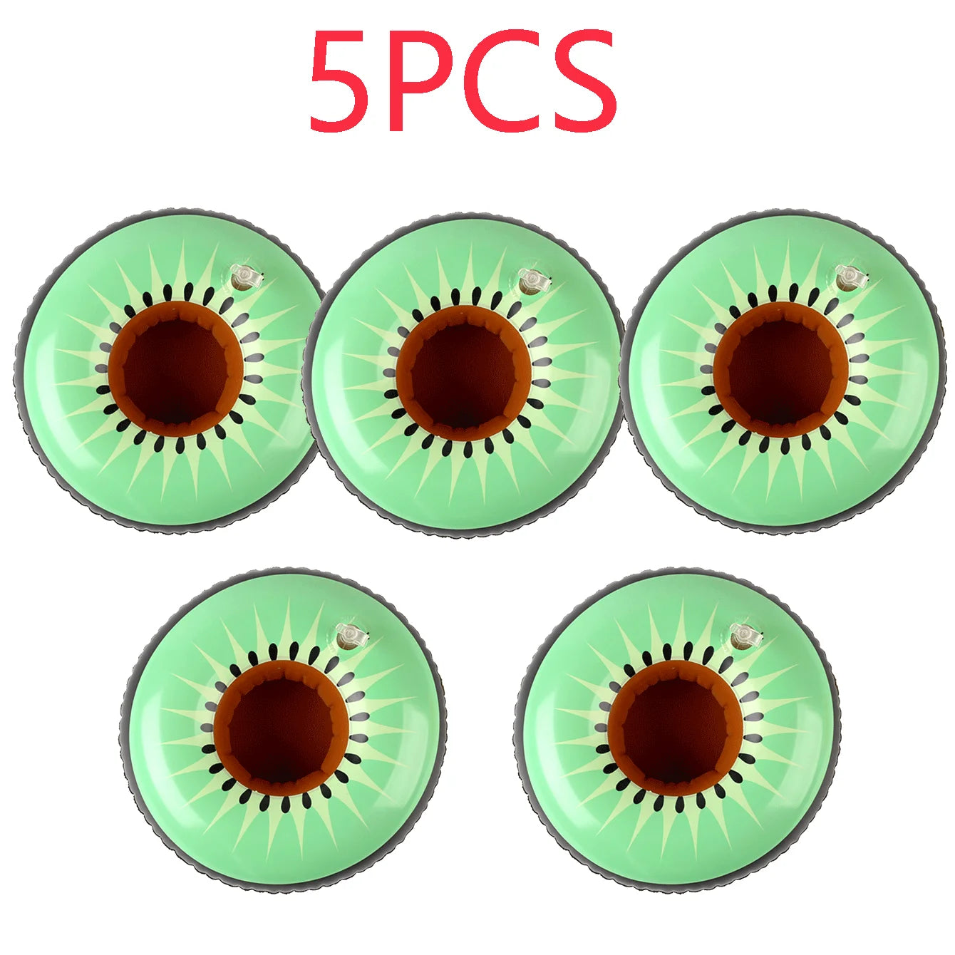 EZ 5/10PCS inflatable cup holder set tray, inflatable swimming pool drink holder floating coaster, summer swimming pool party.