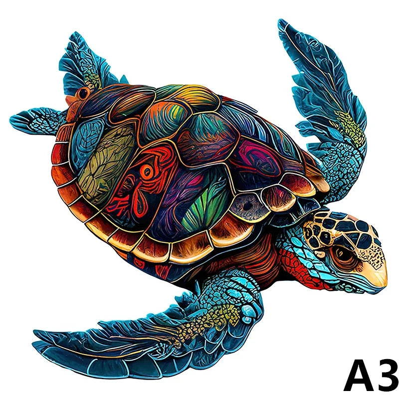 EZ Adult Animal Wooden Puzzle Round Peacock and Bird Wooden Puzzle Children's Puzzle Toy Festival Gift Fox Shape Jigsaw Puzzles