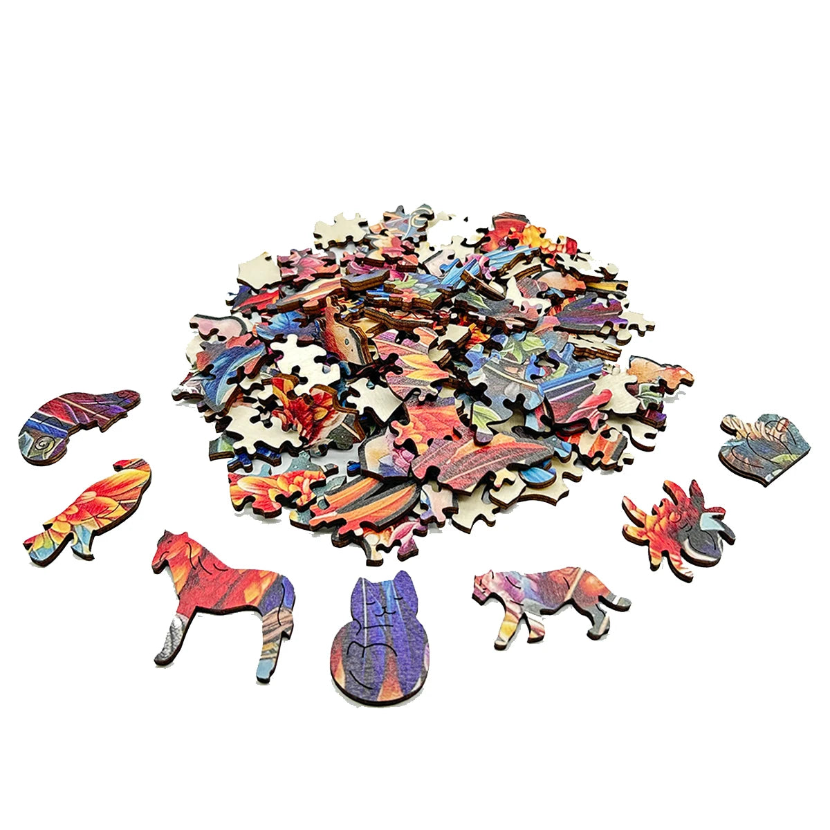 EZ Jigsaw Puzzle Mysterious Animal Puzzles Dog Puzzles Gift for Adult Kids Educational Fabulous Gift Interactive Games Wooden Toys