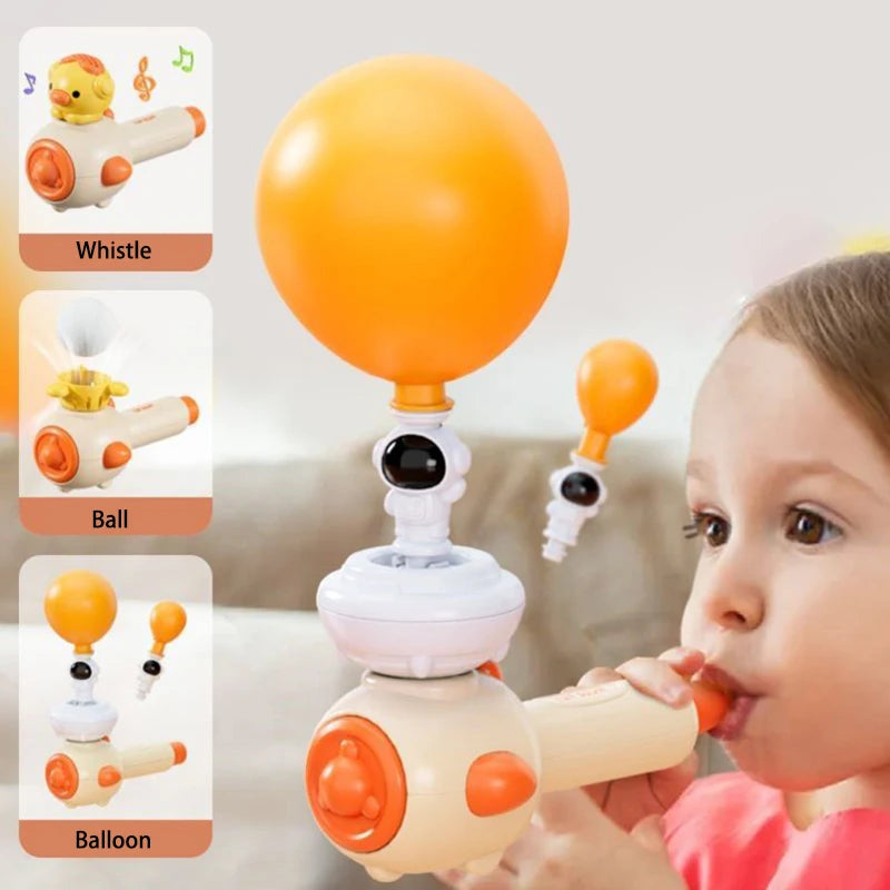 EZ 3 Style Montessori Toy Whistle Ball Blowing Floating Blow Pipe Ball Sensory Fine Motor Skills Educational Breathing Practice Toy