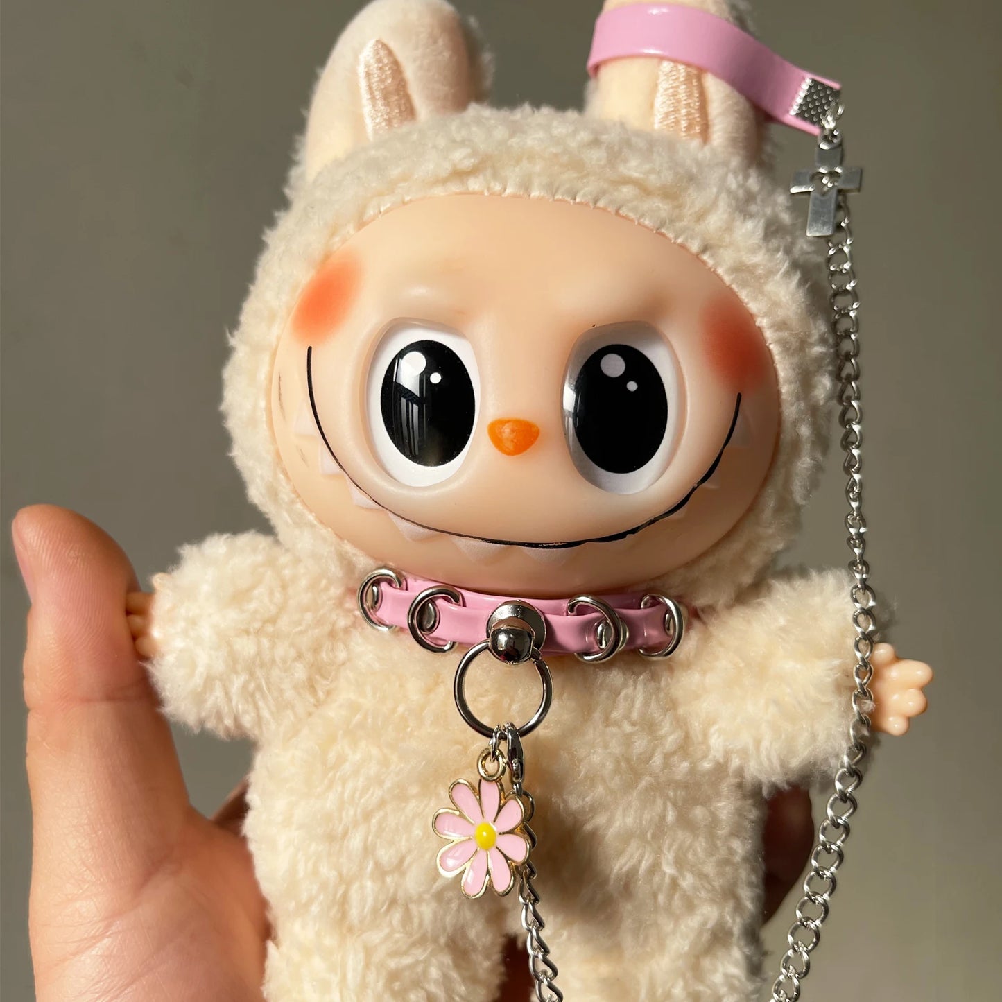 EZ 17cm Labubu Accessories Doll Neck Choker Leadrope for 6.5inch Labubu Cotton Doll Accessories (Neck circumference 12.5cm-15cm)