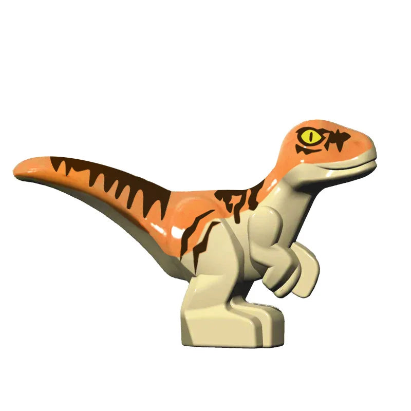 EZ Dinosaur World Chase Tyrannosaurus Rex Spinosaurus StegosaurusColor Baby Building Blocks Accessories Toys for children gift