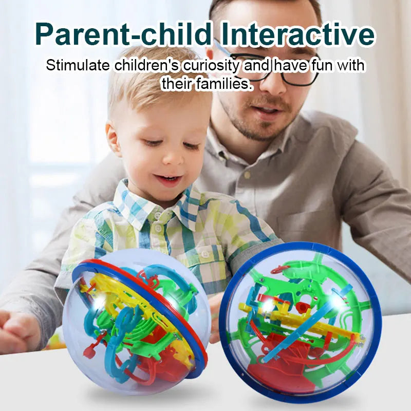 EZ Maze Ball Mini 3D Magic Puzzle Intelligence  Idea Perplexus Maze Game Labyrinth IQ Gifts Display Stand for Kids and Adults