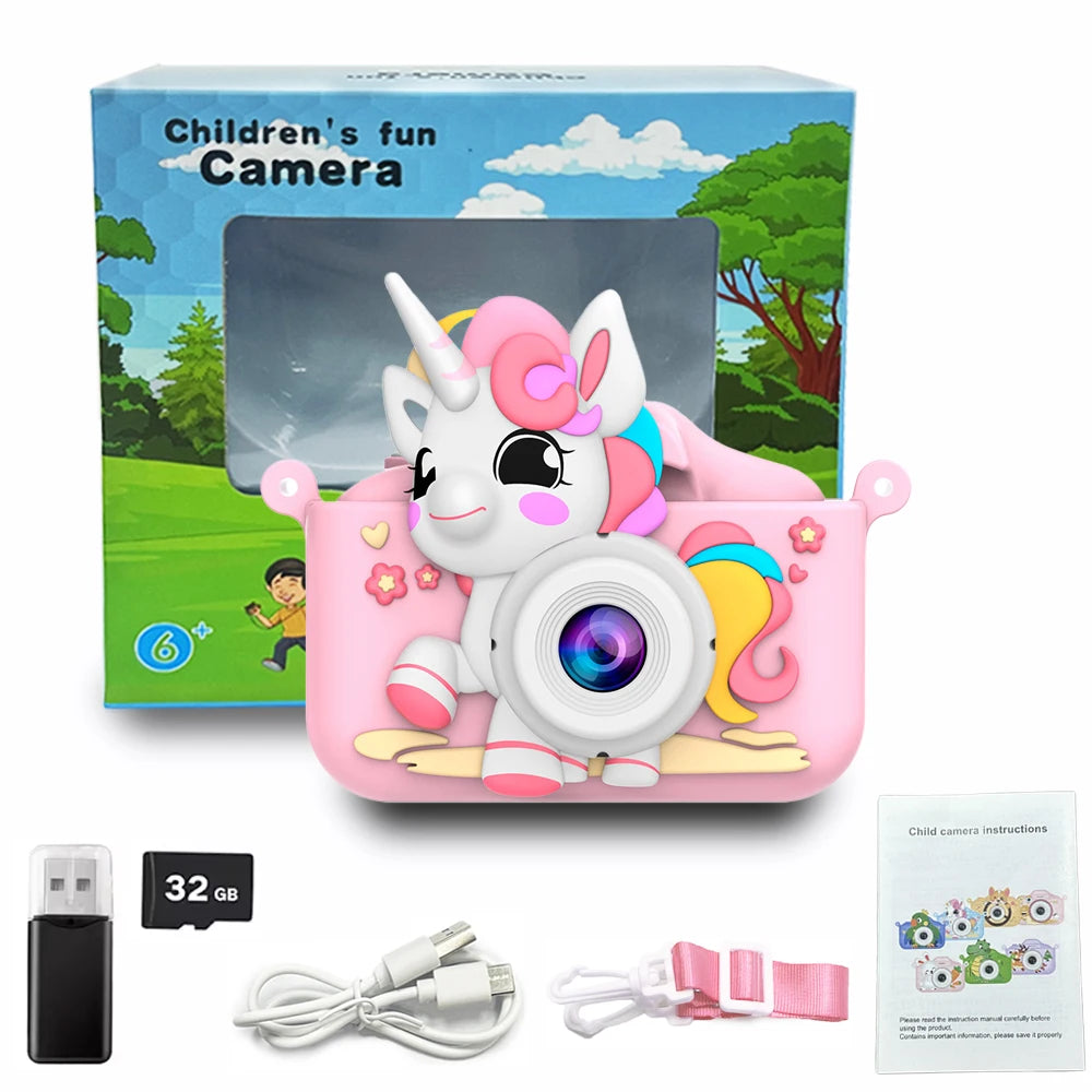 EZ Kid Camera Digital Camera Toys For Girls Boys 1080P HD Screen Video Recording Music Playback Gaming 2 inch Children Camera Gift