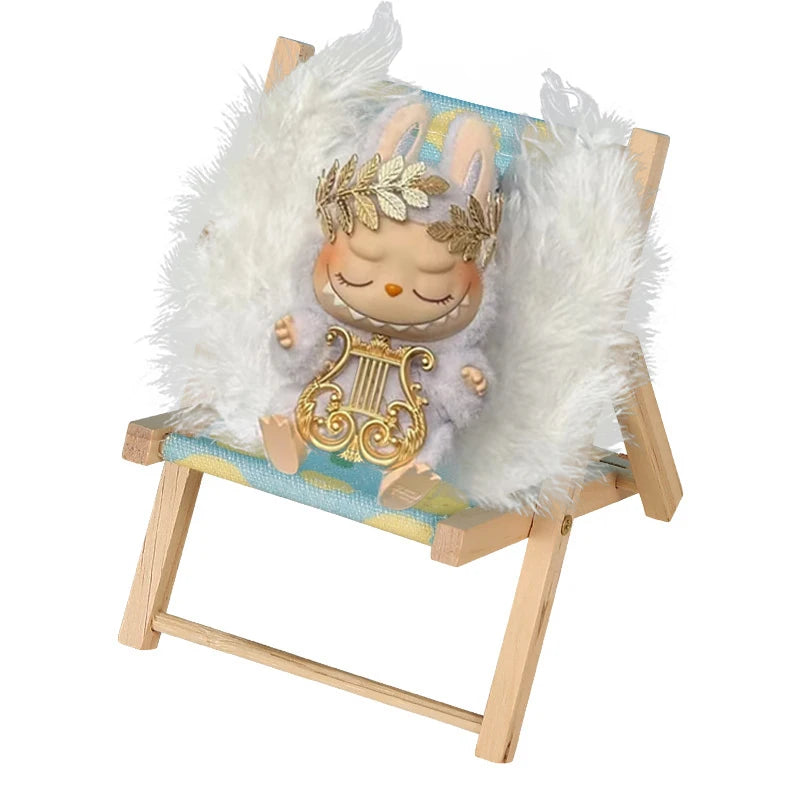 EZ For 15-17cm Labubu Doll Clothes Angel Wings Accordion Decoration Fashion Clothes Dolls Accessories For Labubu Outfits