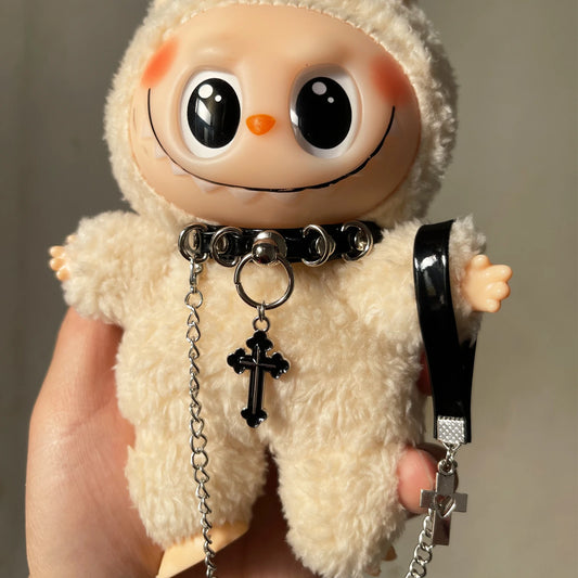 EZ 17cm Labubu Accessories Doll Neck Choker Leadrope for 6.5inch Labubu Cotton Doll Accessories (Neck circumference 12.5cm-15cm)