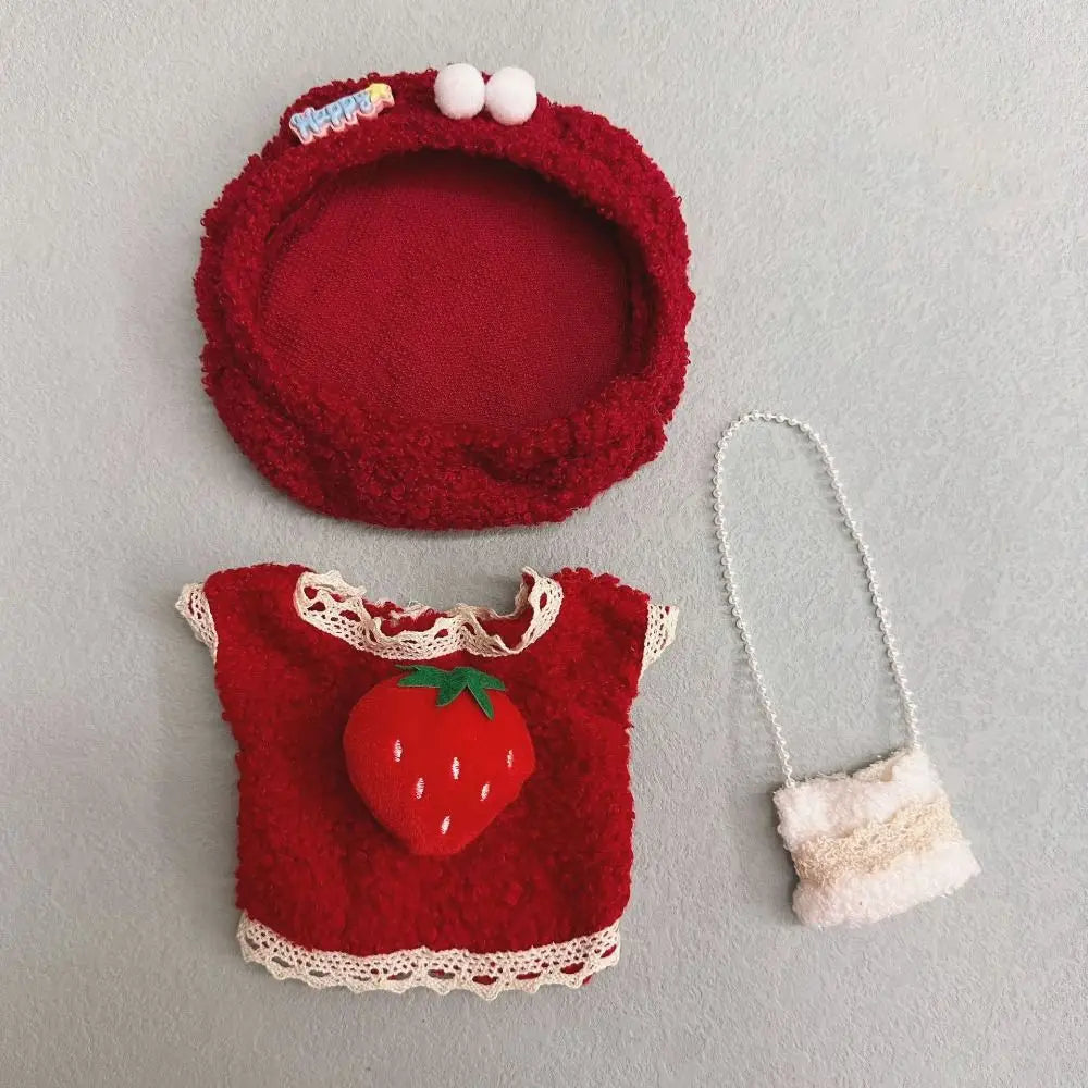 EZ 20cm Cotton Doll Lovely Princess Dresses Plush Dolls Clothes Dresses Skirt Decoration Skirt With Cartoon Headband Accessories