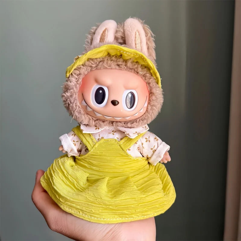 EZ Mini Plush Doll Clothes Outfit Accessories for 17cm Labubu V1 V2 and Multiple Series - The Perfect Attire for Your Doll